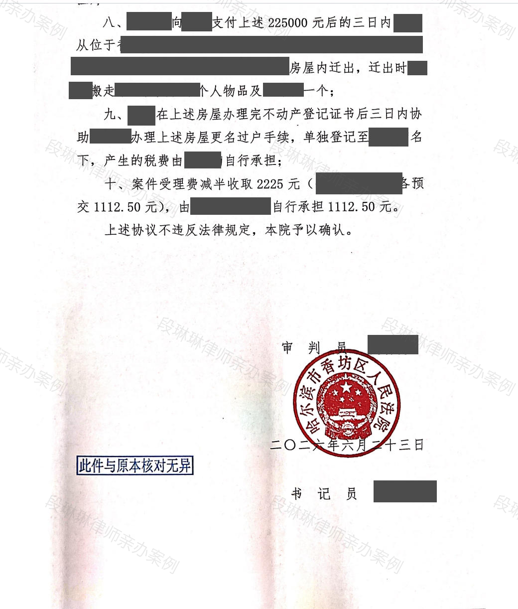段琳琳律师亲办案例脱敏文书第2页