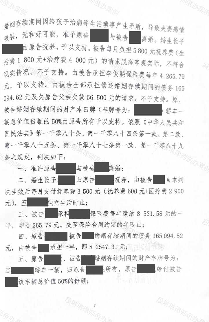 段琳琳律师亲办案例脱敏文书第2页