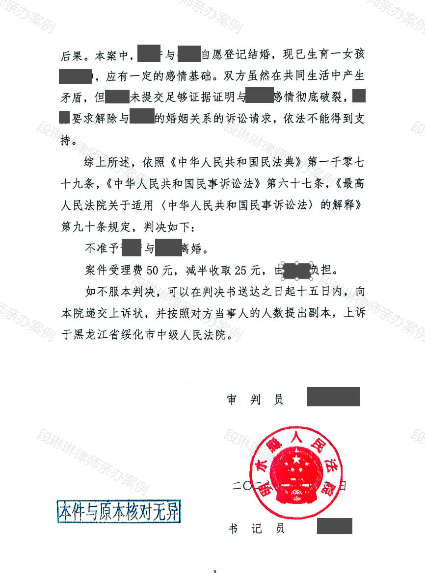 段琳琳律师亲办案例脱敏文书第2页